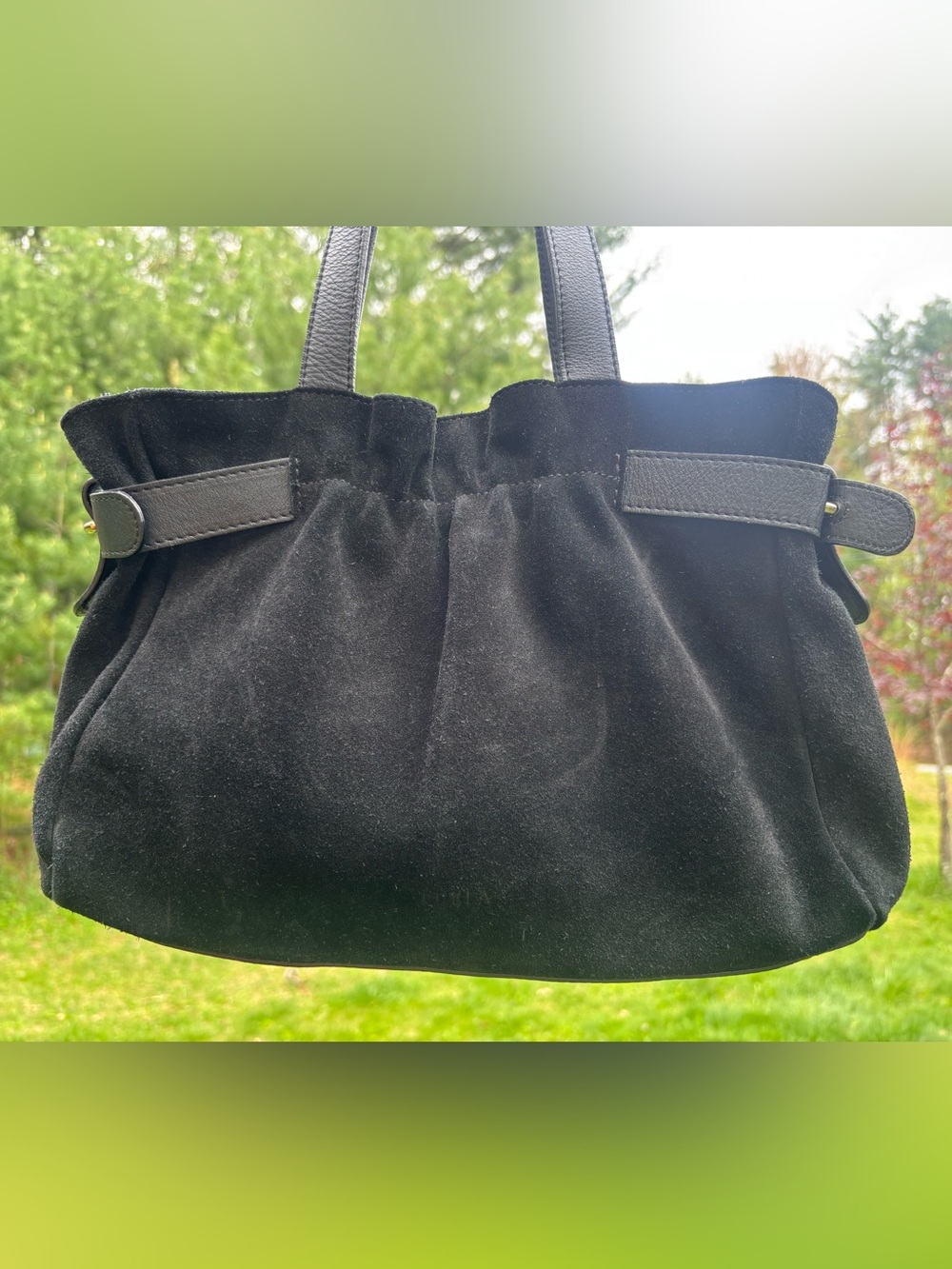 Furla Suede Leather Shoulder Bag